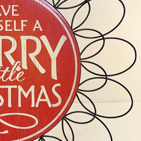 🎄🌟HP🌟NWOT Hallmark Have Yourself a Merry Little Christmas Metal Hanging Sign - Picture 3 of 6